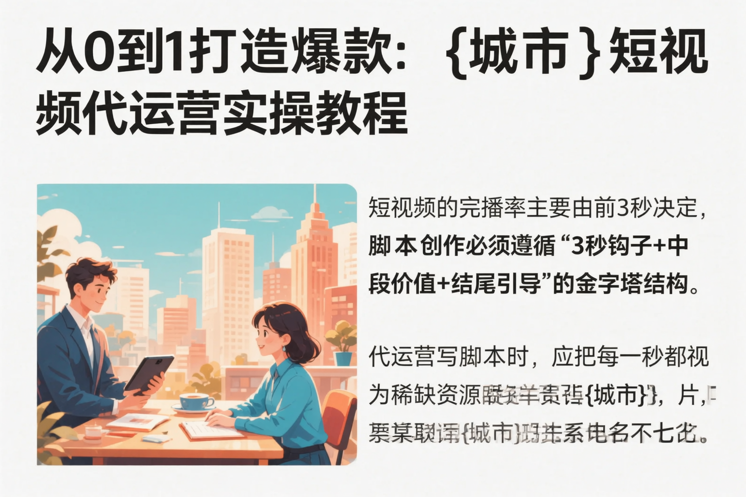 从0到1打造爆款：攀枝花短视频代运营实操教程
