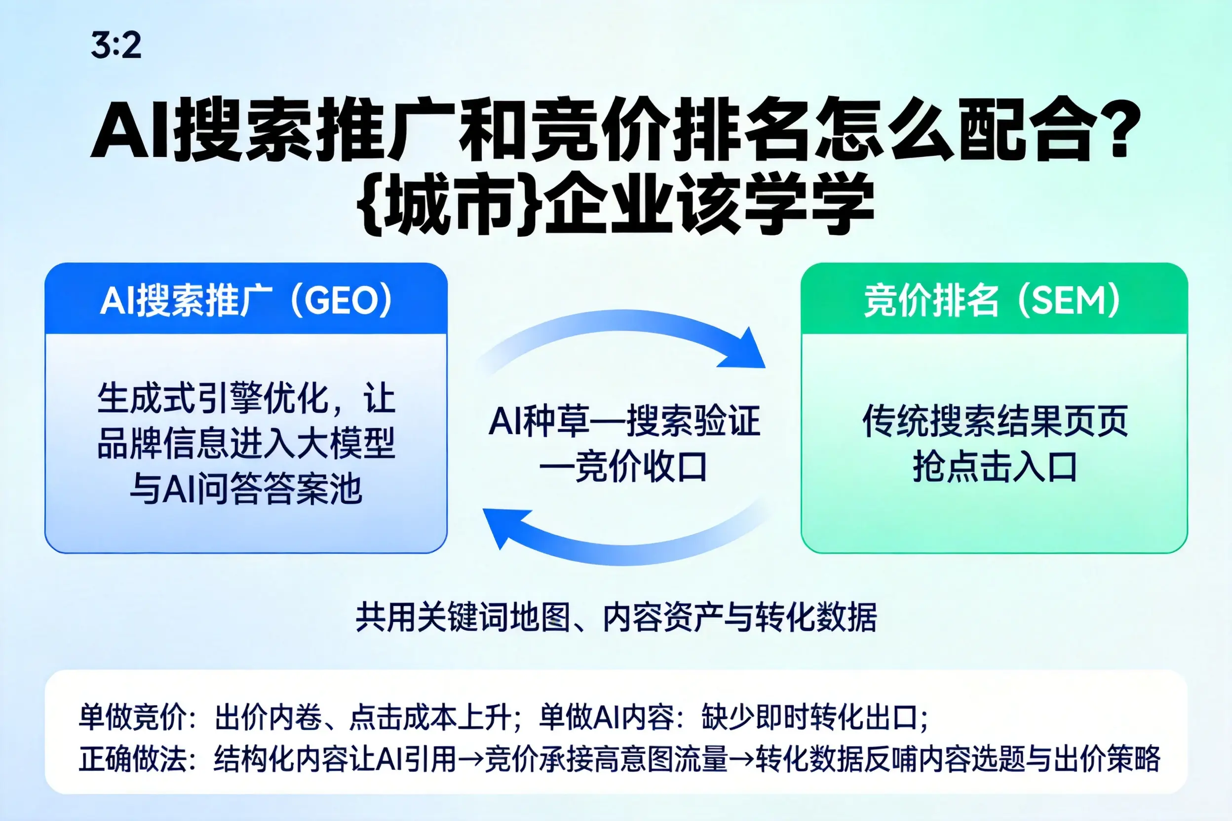 AI搜索推广和竞价排名怎么配合？攀枝花企业该学学